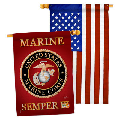 Double Sided 40'' H x 28'' W Polyester Independence Day House Flag