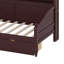 Lit de jour simple avec tiroirs de rangement, structure de lit simple en bois robuste avec étagère de tête de lit de rangement, style rétro-2123115617