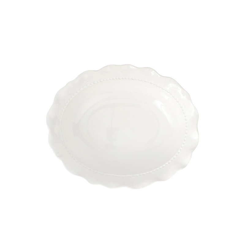 Giorno Italian Stoneware Dessert Bowl, White