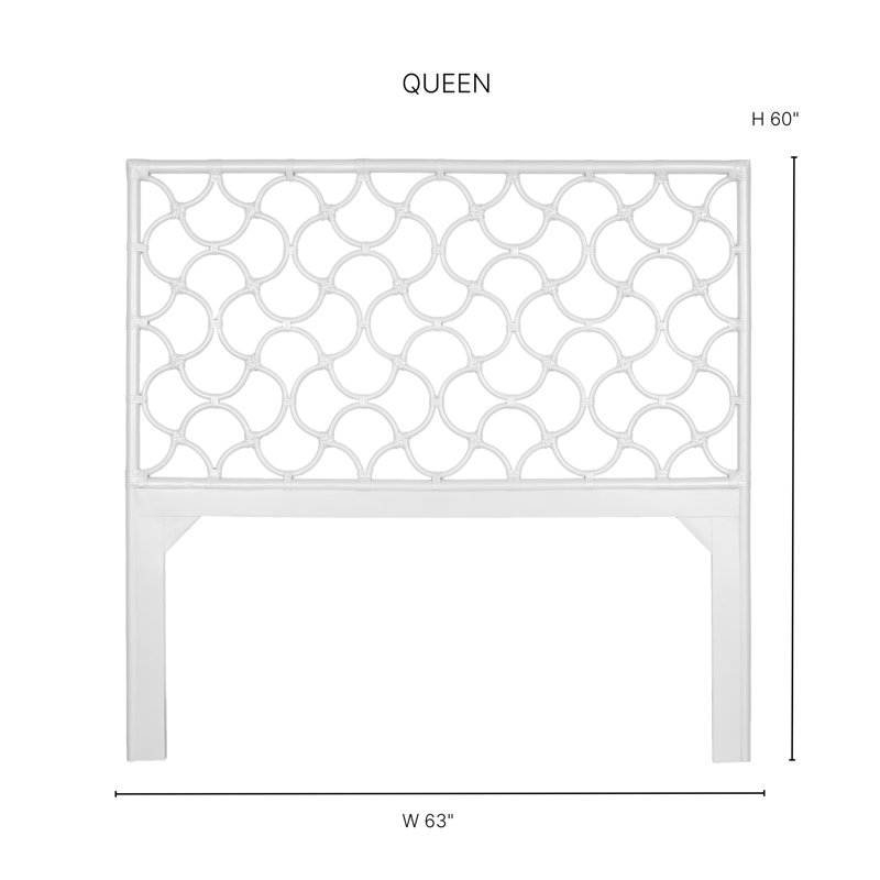 Mar Collection Headboard, Light Blue, Queen