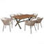 Ensemble de salle à manger 7 pièces, ensemble de meubles d'extérieur toutes saisons avec table et chaises