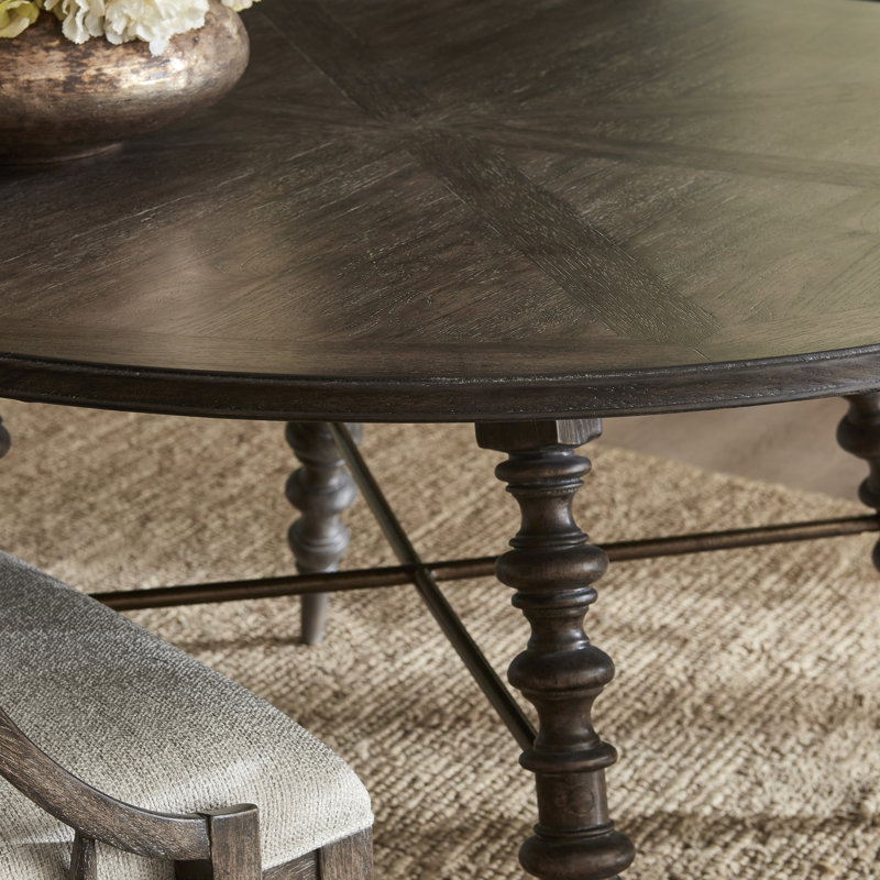 Revival Row 60" Round Brown Wood Bar Height Table