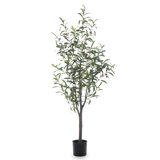 120cm Faux Olive Tree Tree in Earthenware Pot