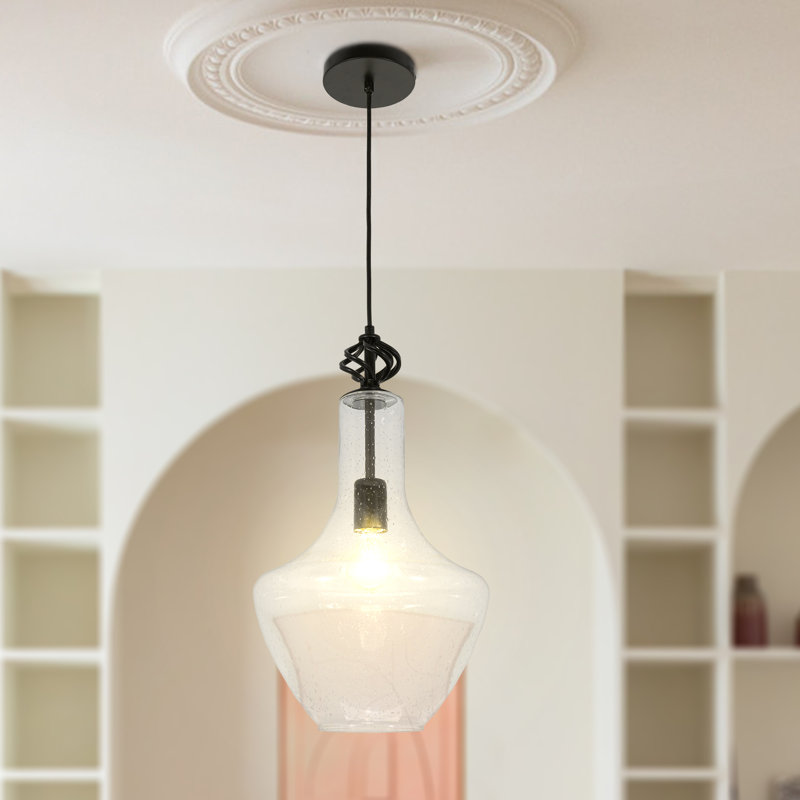 1 - Light Dimmable Glass Pendant Light