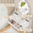 Makeup Vanity Set With 360° Rotating Led Lighted Mirror, 4 Drawers Dressing Table With Cushioned Stool For Bedroom & Bathroom