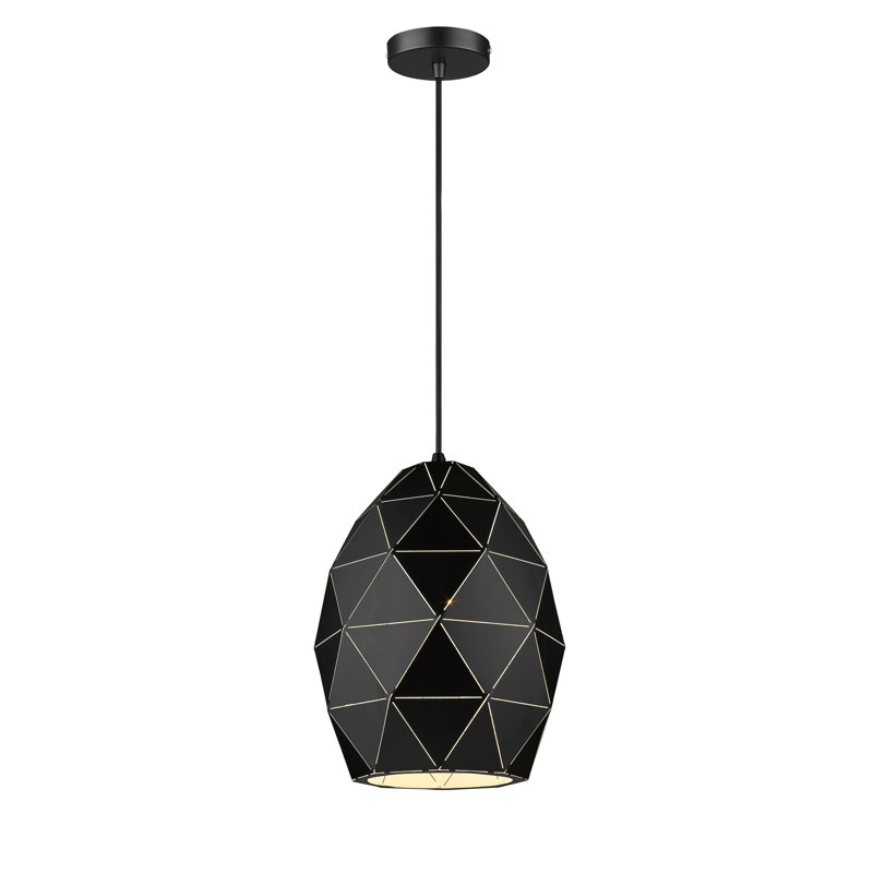 Delcastillo 1 - Light Geometric Pendant, Matt Black