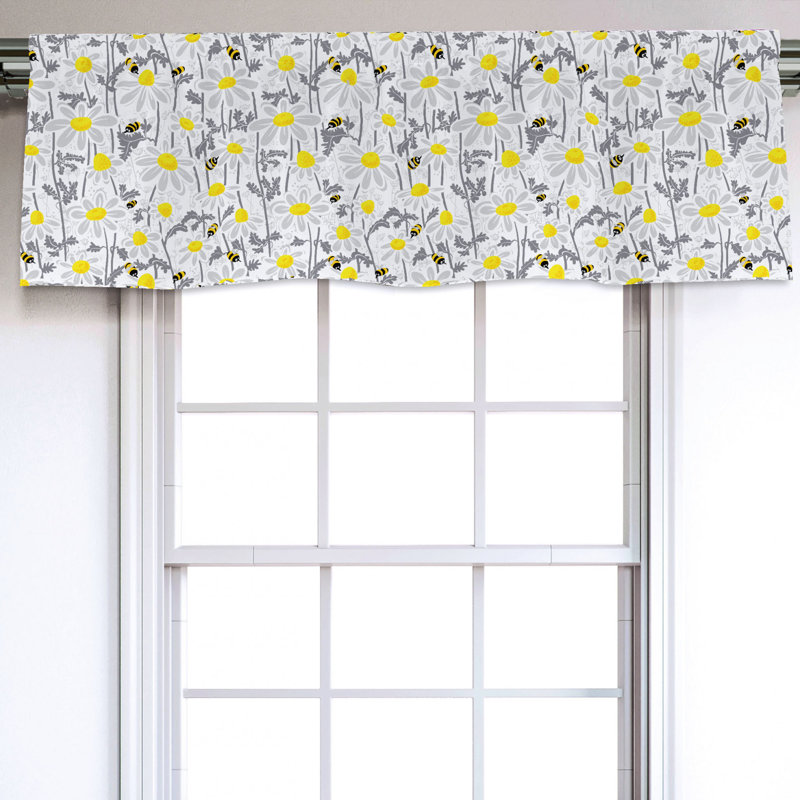 Sateen Chevron Ruffled Window Valance