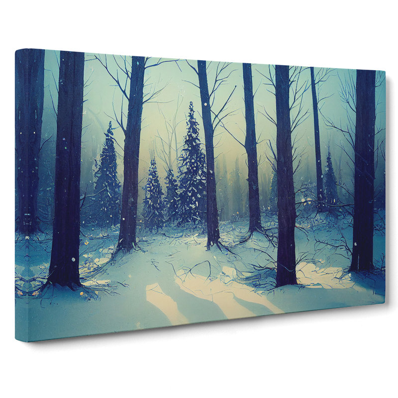 Winter Forest Pine Trees Vol.4 - Wrapped Canvas