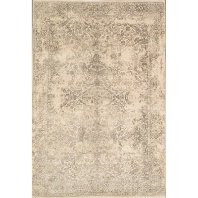 Tapis oriental en laine / coton bleu clair 4 pi x 6 pi Oriental