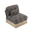 Fauteuil sans accoudoirs en chenille léopard avec 1 coussin-1988076149