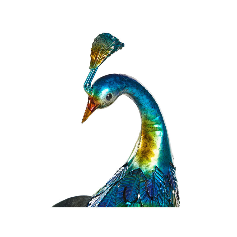 PEACOCK Iron Garden Statue