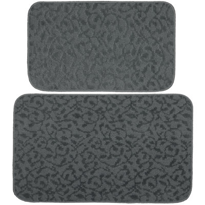 Joziah Floral Water Resistant Non-Skid Kitchen Mat