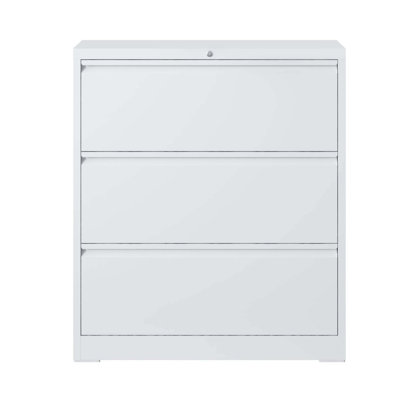 3 Drawer Lateral File Cabinet, 35.4 Inch Wide Metal Filing Cabinet, Locking Heavy Duty File Cabinet for Home Office, Anti-Tip Safety Interlock, Vertical Storage for Letter/Legal/A4 Files