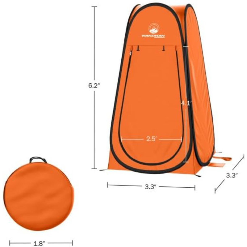Pop Up Pod - tente de douche d'intimité, vestiaire ou cabine de toilette portable avec sac de transport pour le camping, la plage ou le hayon à l'extérieur