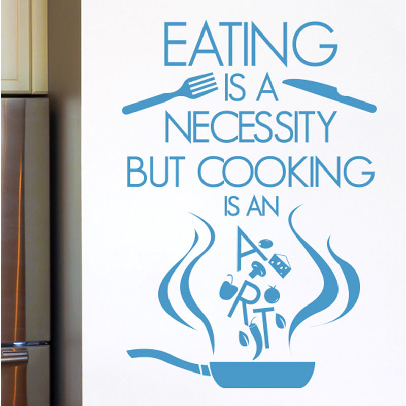 Food & Beverage Wall Decal, Blue
