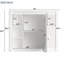 Armoire murale de salle de bain avec miroir, 35 po x 28 po, armoire murale polyvalente, matériaux, look moderne-621972948