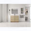 Meuble-lavabo autoportant de 42 pouces avec lavabo en résine et 2 portes d'armoire à fermeture en douceur-382692765