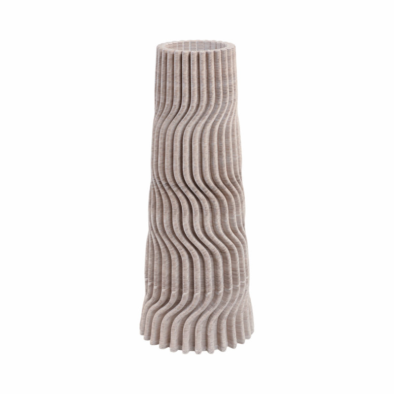 Grand vase en porcelaine imprimé 3D Latitude Run® Burton, H 17 po x l 6 po x P 6 po