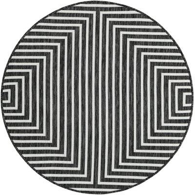 Tapis contemporain noir et blanc Odawa