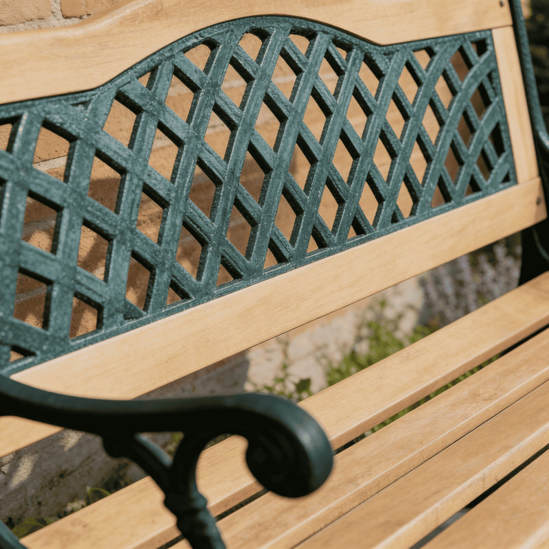Lorien Wood and Metal Outdoor Bench