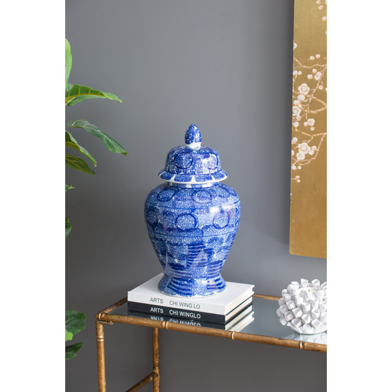 Pot gingembre en porcelaine Lansberry, H 16,9 po x l 10 po x P 10 po