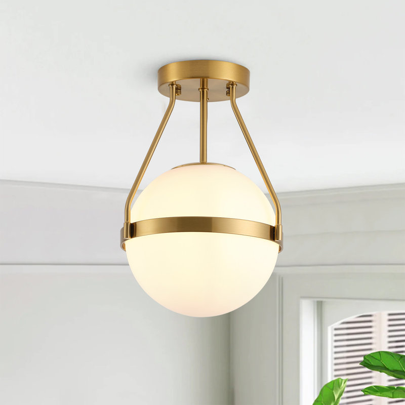 Luminaire encastré avec abat-jour en verre 1-E12