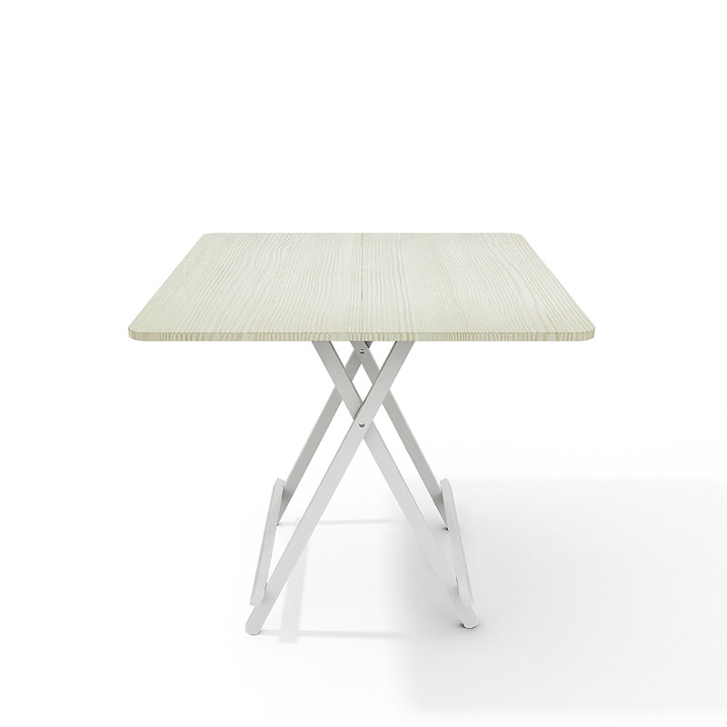 Kruter Foldable Square Dining Table, White, 74cm H x 80cm L x 80cm W