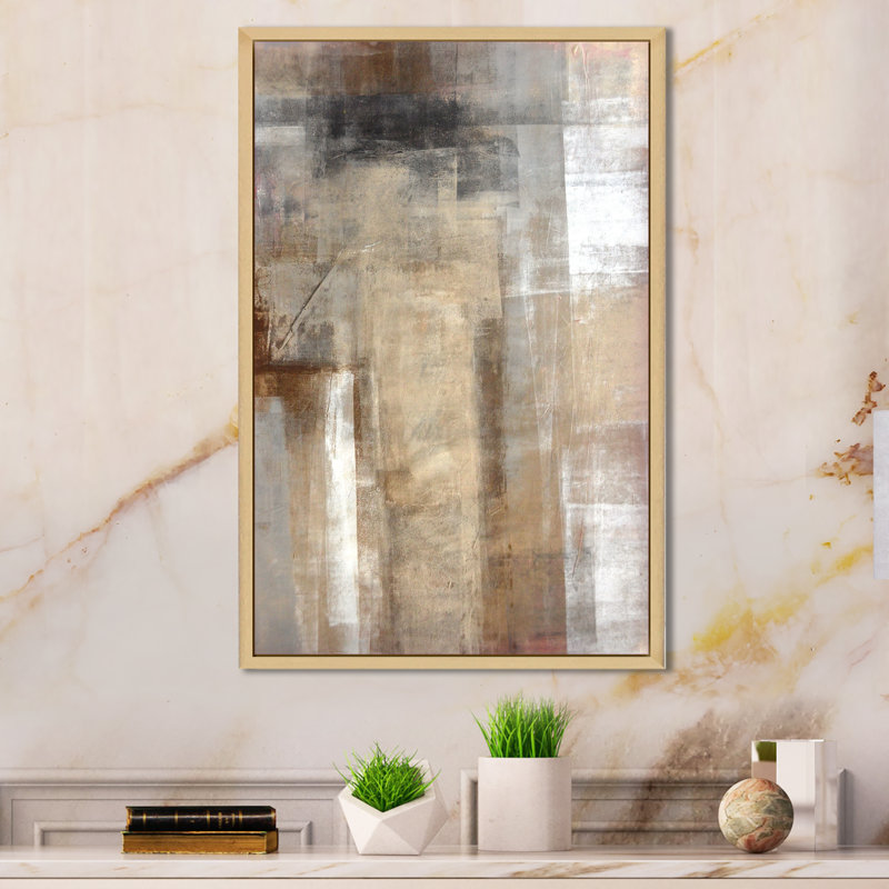 Le brun rencontre l'art abstrait beige Le brun rencontre l'art abstrait beige