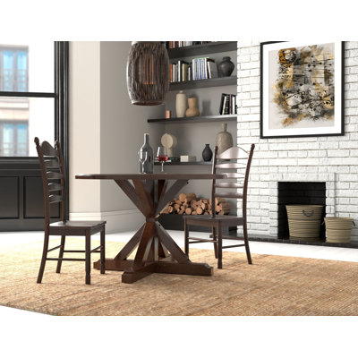 Monet X Base Dining Table With 2 Whitman Dining Chairs