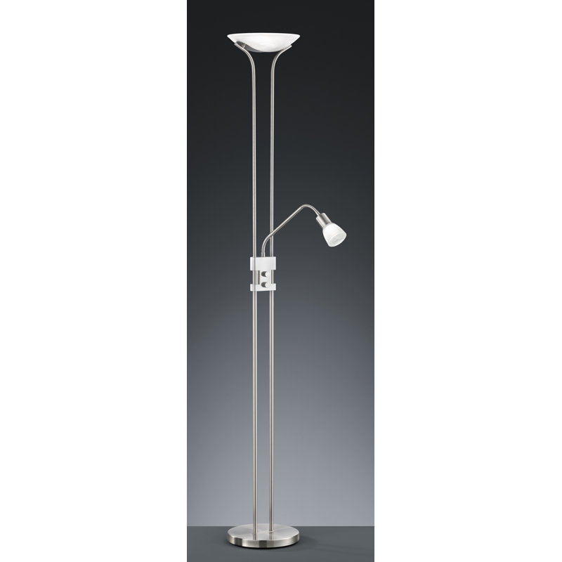 Rasco Floor Lamp, Matte Nickel