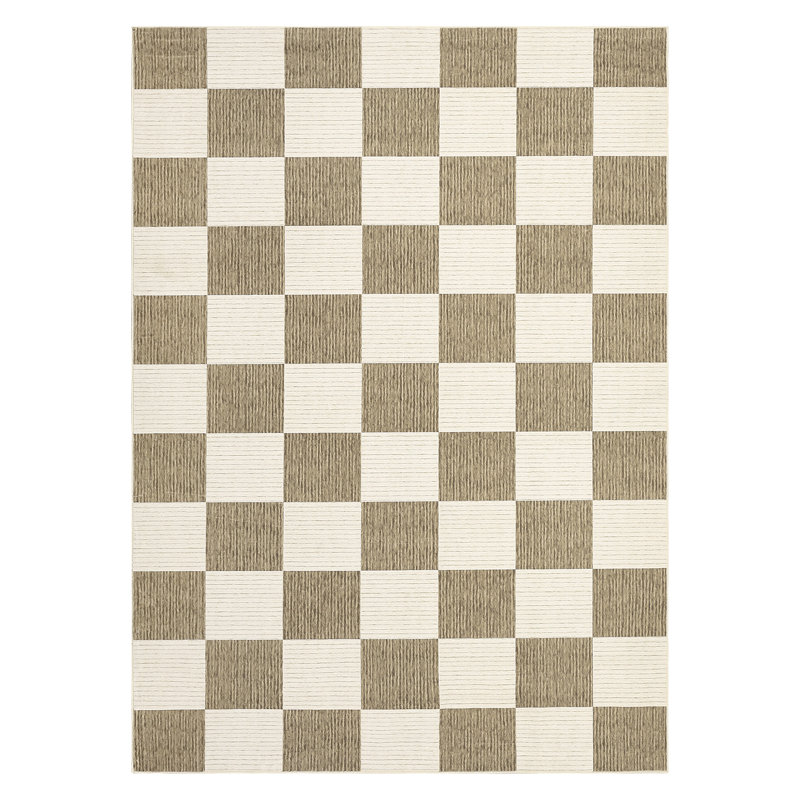 Modern Checkerboard Machine Washable Rug Non Slip, Soft Non Shedding Carpet, Foldable Low Pile Floor Covering, Indoor Printed Accent Mat for Living Room Bedroom