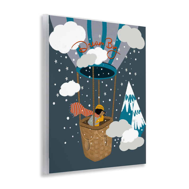 Plaque murale Dream Big Balloon View, design par Lori Mosley