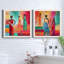 Strikse A Pose I - Ensemble de 2 peintures sur toile encadrées-423168371-423168375
