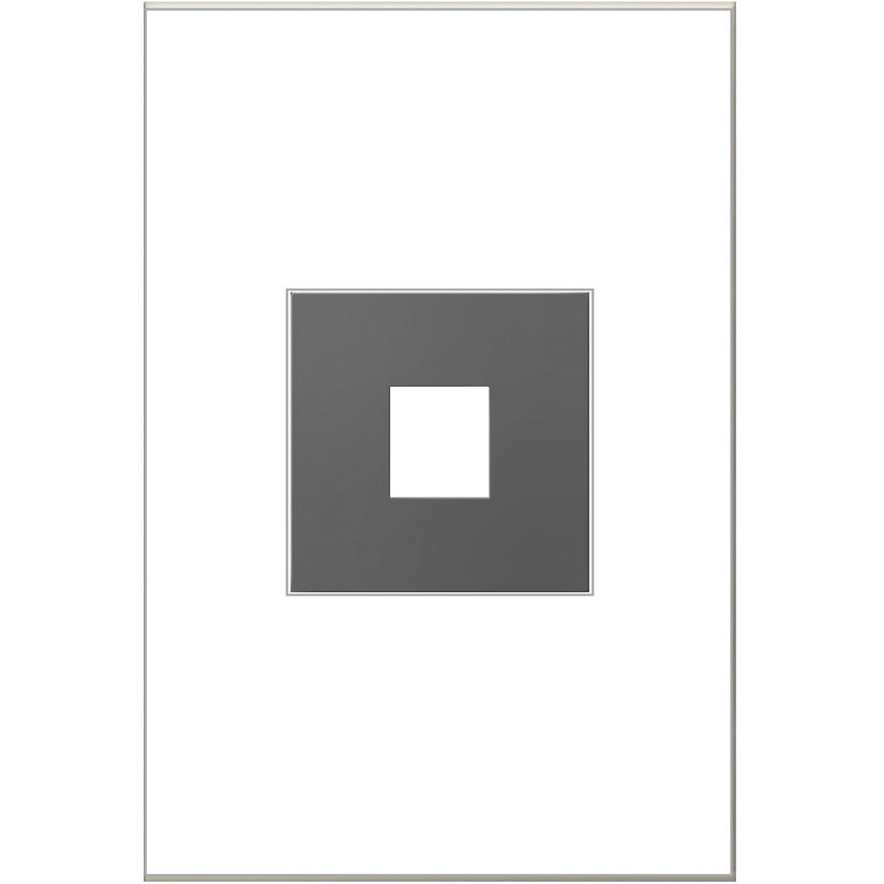 Adorne® 1 Port Keystone Connectivity Wall Plate Insert, Magnesium