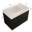 Ensemble de meuble-lavabo mural moderne 29,9 po avec lavabo en céramique et comptoir en faux marbre, meuble-lavabo mural avec 2 tiroirs à fermeture en douceur-129453904