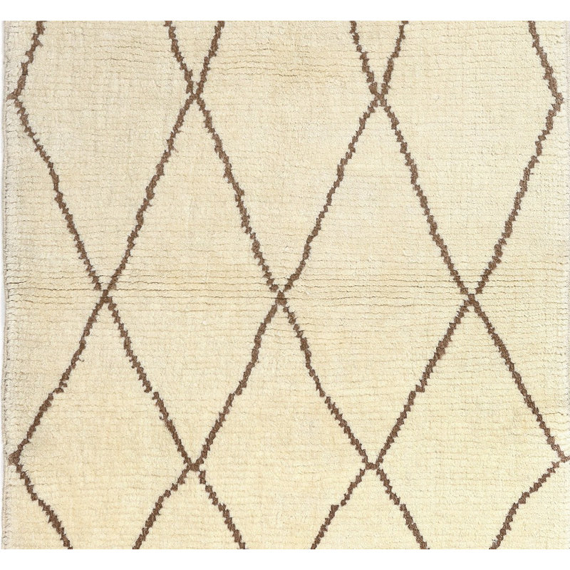Tapis marocain moderne, 100% laine naturelle non teinte, options personnalisées disponibles