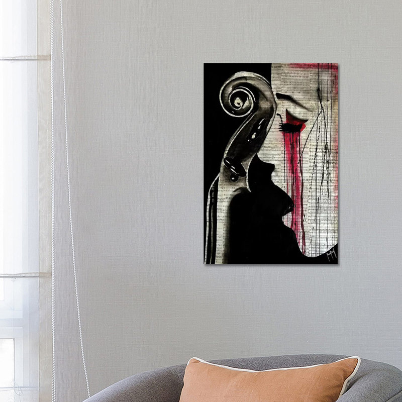 Woman Cello by Ahmad Shariff - Wrapped Canvas Print, 66.04 cm H x 45.72 cm W x 3.175 cm D