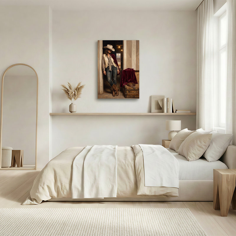 Art mural sur toile Cowboy, H 40 po x l 28 po
