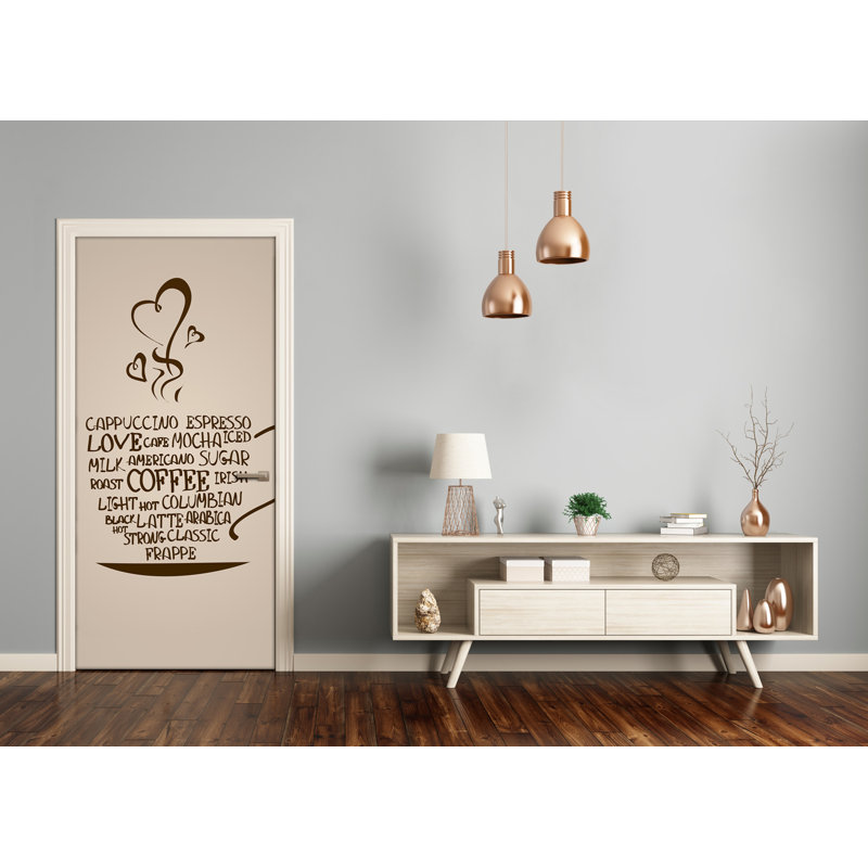 Coffee Cup Door Decal
