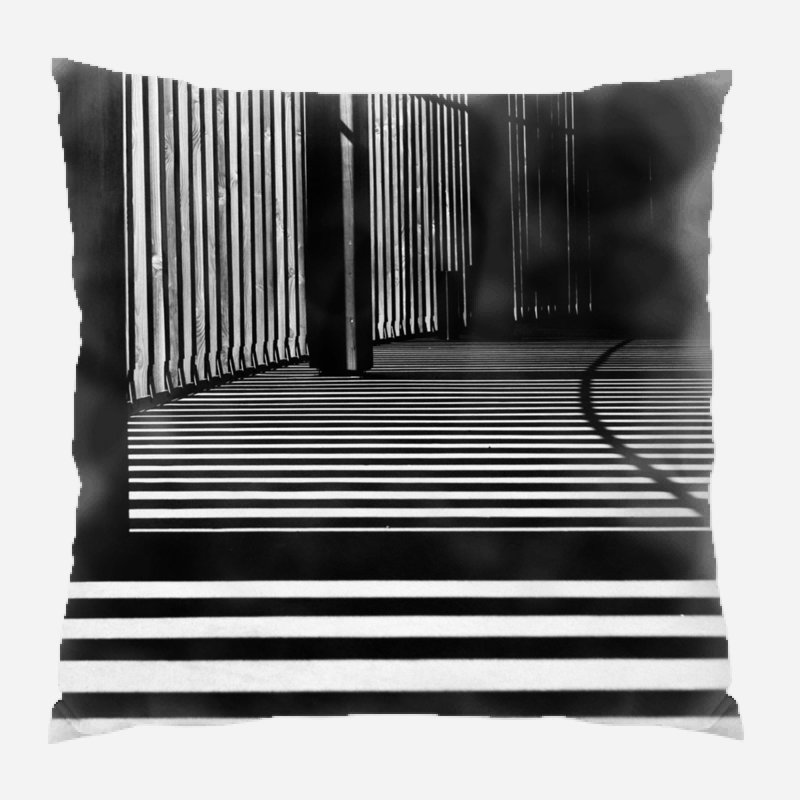 Striped Microsuede Reversible Throw Pillow
