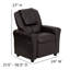 Contemporary Kids Recliner with Cup Holder and Headrest-707018151