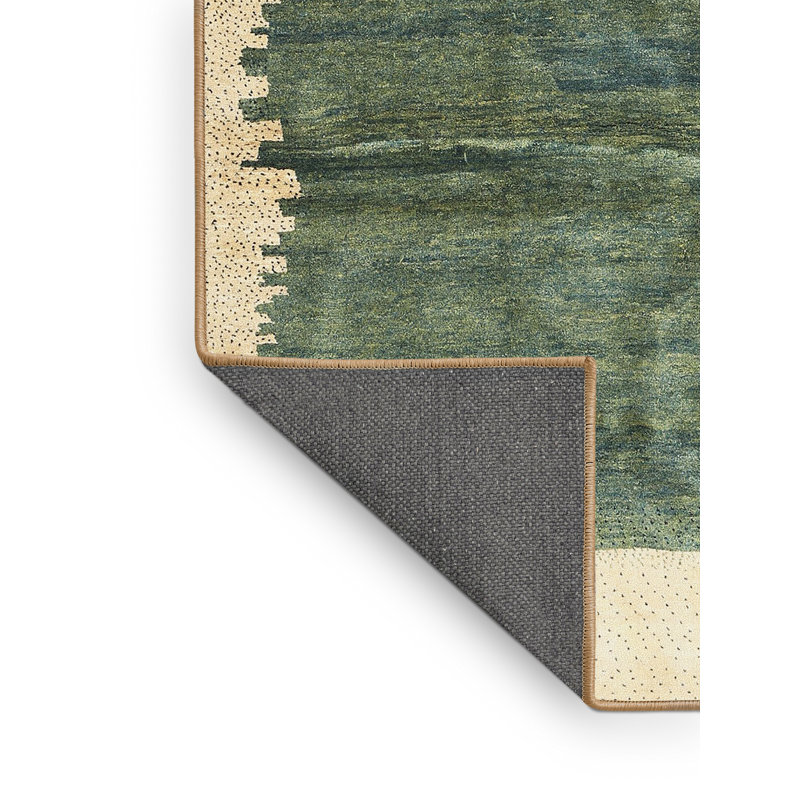 Tapis gris foncé/bleu marine/beige contemporain, Rectangle 5 pi x 7 pi