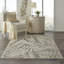 Tapis à motif floral moderne et naturel Newton-517138784