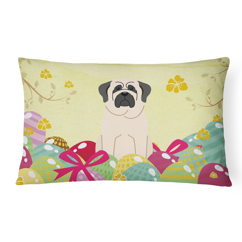 Coussin lombaire en oeuf de pâques, Mastiff / blanc