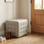 Repose-pieds cubique capitonné 100% cuir véritable Phabian-125360055
