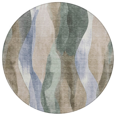 Machine Washable Indoor/Outdoor Xhevrie Beige Rug