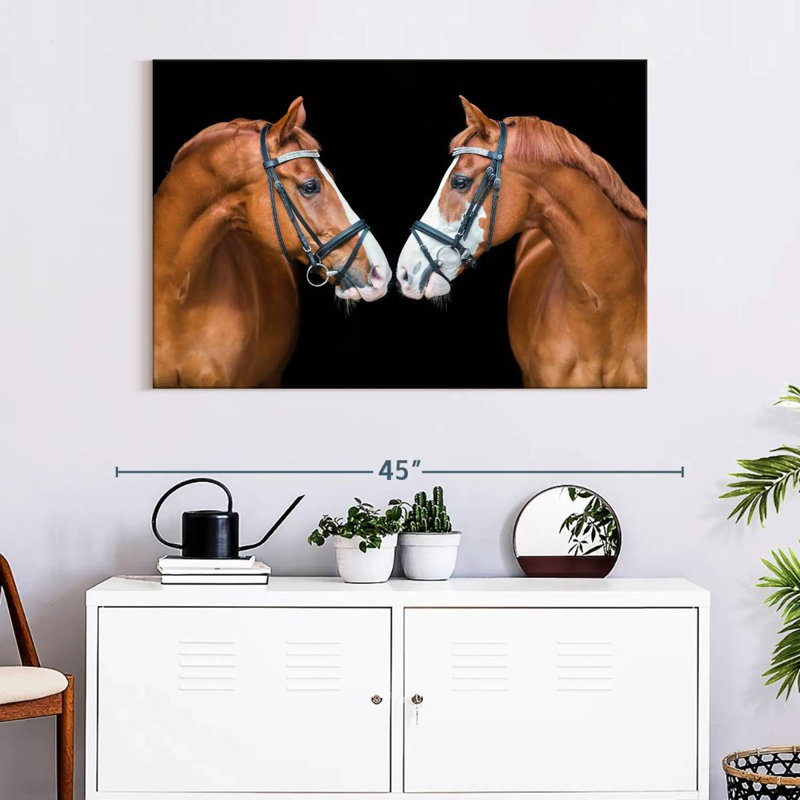Brampt Nose To Nose Horses, 26" H x 39" W