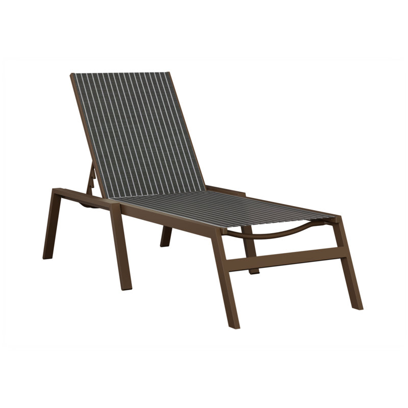 Chaise longue sans accoudoirs Berlin Gardens Vida, Filon de bois mesquite