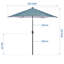 Parasol de marché éclairé 8 pi 9 po Wilcoxen