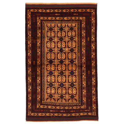 Teimani Orange Rug 4'0" x 6'7"